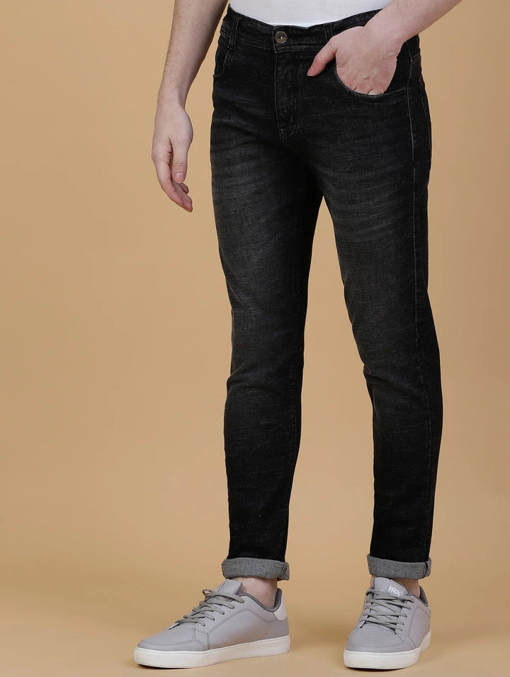 Brezza Fashion - Men's Slim Fit Black regular  Denim Jeans