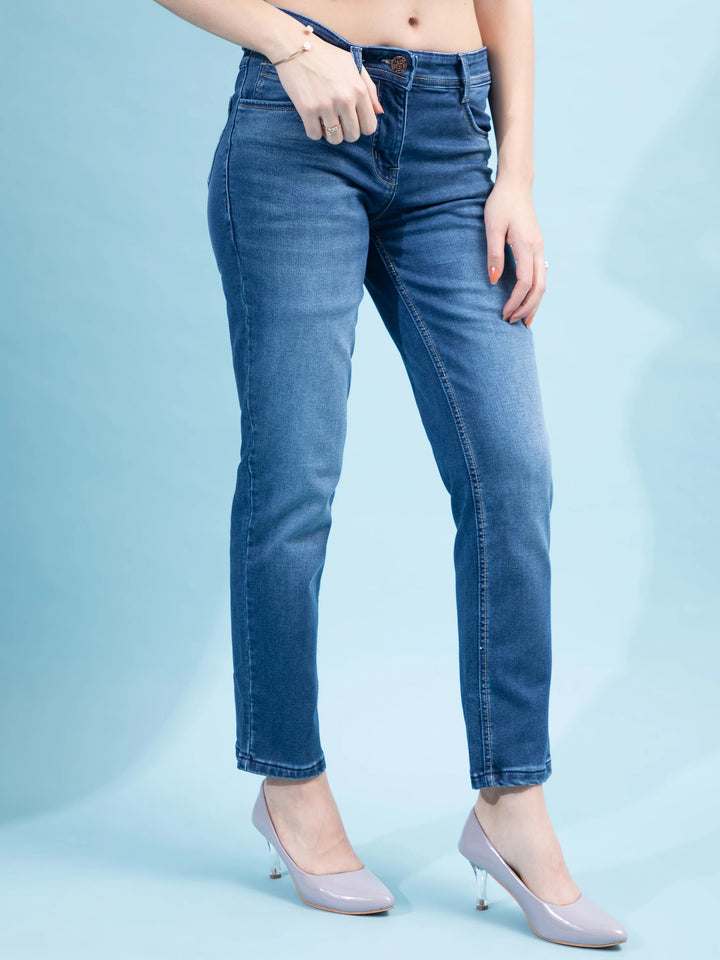 Brezza Fashion -  Women's Slim Fit Mid Rise Skinny Jeans