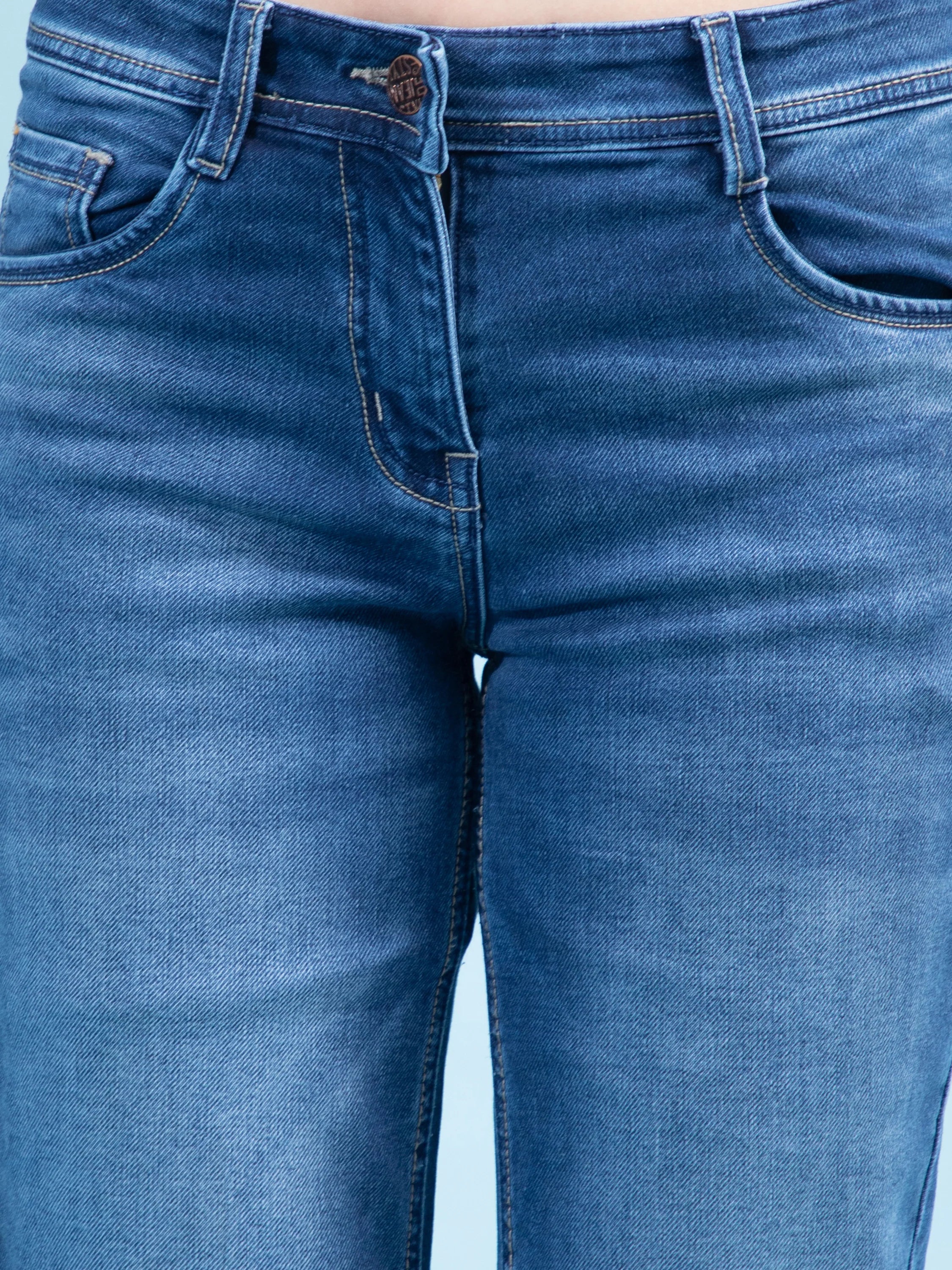 Brezza Fashion -  Women's Slim Fit Mid Rise Skinny Jeans